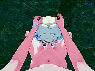 lumine and yelan get creampied in intense pov hentai sex