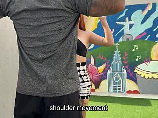 Huge Muscular Coach Fucks Mature Brazilian Student Outdoors
