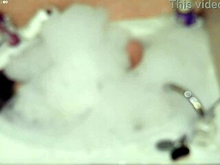 Asian boy enjoys solo bubble bath in bathroom pool fetish 😊