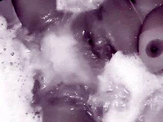 Milf Teacher Masturbates Pussy in Bubble Bath with Buttplug