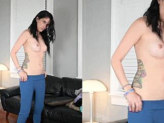 jazmin, are you trying on those leggings and wrap shirt for the photoshoot? show me your tight pussy.