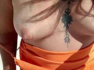 mexican whore shows her tits and ass on public beach in mexico and gets groped