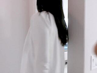 Stepsister Catches And Helps With Handjob Massage
