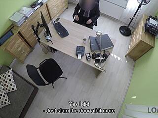 loan4k agent fucks tight teen pussy and approves her loan