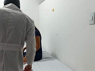 Kinky doctor masturbates his cock in the office. Cute latina young 18+ patient pretty.