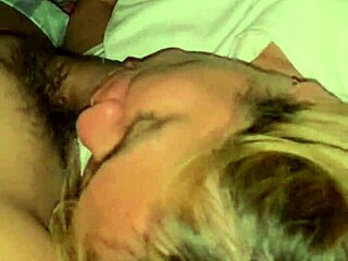 Blonde girlfriend in family relationship bends over for big cock orgasm with toys.