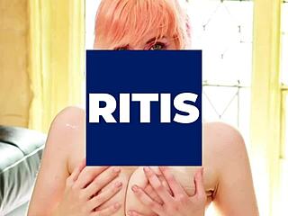 blue haired girl enjoys her pussy being eaten out.