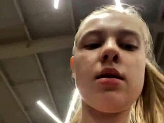 training and fucking in the gym with big tits teen