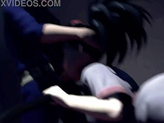 Brainwashed sluts in My Hero Academia garage scene, high quality 1080p.