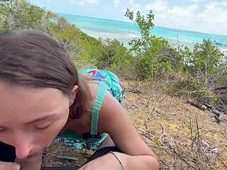 Anal sex outdoors on northeastern beach with neighbors