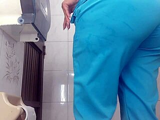 In public bath, nurses and patients with big asses get wild.