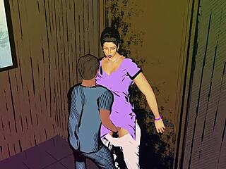 step-son caught step-mother masturbating in the bathroom, leading to fucking and muff diving