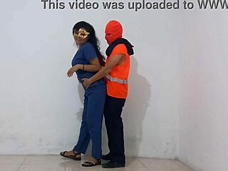 Hot Nurse in Hospital Gives Blowjobs to Cleaning Staff in Homemade Porn