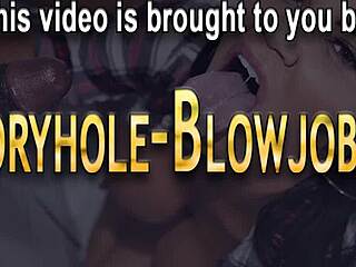 that slut sucks big black cock through the gloryhole