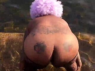 Hazelnutxxx got that wild ebony big ass shaking outdoors! 🍑🔥