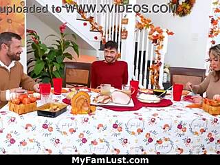 Intense Threesome with Nate Cumming on Faces and Tits