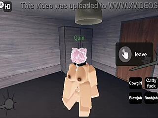 Roblox guy fucks cute girl with blowjob and creampie.