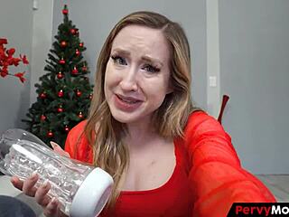 Sweet Stepmom Extracts Stepson's Jizz on Couch Intriguingly