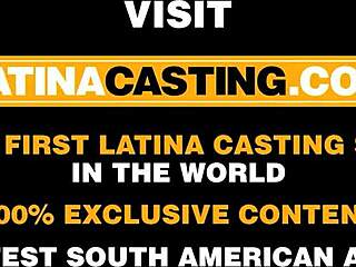 Redhead latina participates in a close-up interview after a fake photoshoot gig