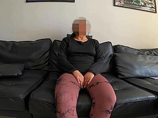 petite teen gives blowjob and rides cock doggystyle in interview