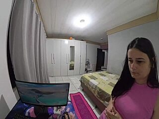Housewife Pays Technician With Rough Ass Banging While Husband Away.