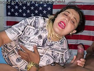 Blonde Latina Sucks For Dollars And Licks