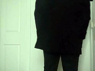 Arm stretching exercise mimicking masturbation movements intensely