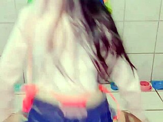 Skinny petite egirl dancing with small tits and big ass