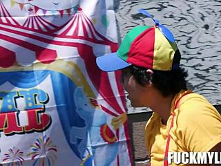 Rickys Carnival Adventure Sparks Intense Passionate Wrestling With Bella The Strongest Woman!