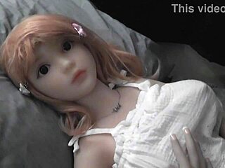 camille the realistic doll poses elegantly in a white halter top for photoshoot