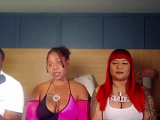 Ebony and Latina Babes Engage in Wild 10-Man Gangbang Orgy with Intense Banging and Group Action