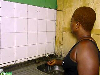irie got so horny he bent over his wife and fucked her hard in the kitchen while she washed plates