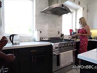 housewife deepthroats big black cock using filthy mouth