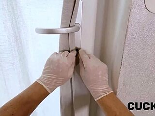 cuck hubby caught panty sniffing while wife fucks lucky guy 😱
