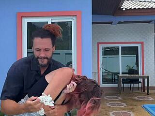 contrasting thrill of caressing her outdoor dirty socks on bound blonde