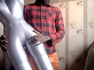 In a homemade solo adventure, the amateur explores his first time with a big tits mannequin, using toys and his monster cock until creampie fills it up