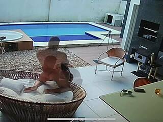 Oh man, these leaked external camera images show the photographer fuckin' with that hot Brazilian model wife of his friend, like, with tattoos and fisting her big pussy.