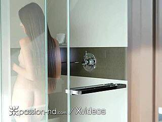 Gorgeous Brunette Scrubs Pussy For Intense Romantic Sex!