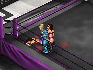 Whoa, check out this intense Fire Pro Wrestling World 18 ryona match with Cammy and Samus battling hard!