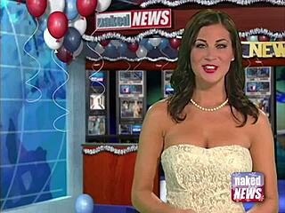 I love watching Rachelle Wilde in her naked news compilation