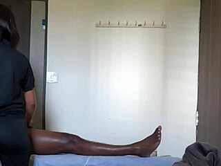 Secret happy ending caught on hidden cam during massage