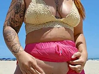 Found beach lover who gets me flashing almost naked