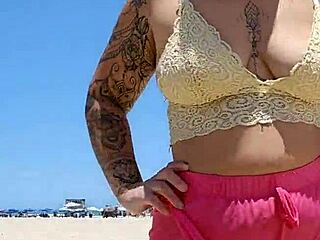 Found beach lover who gets me flashing almost naked