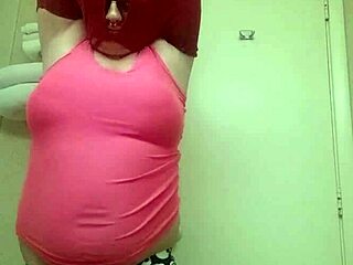 Intriguing Transsexual Tease with Panties and Clothes Ripped in Sensual Striptease Performance