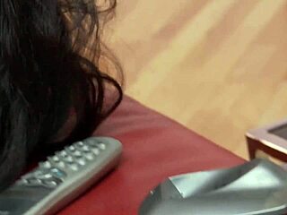 European Brunette Pornstars Charlie Monaco and Ella Mai Lick Shaved Pussy in Fishnets with Toys