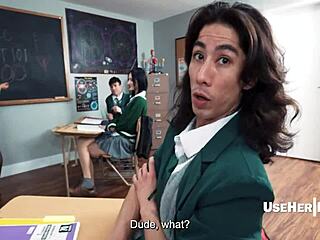 Did you hear we can freeuse our teacher in college pov fucking