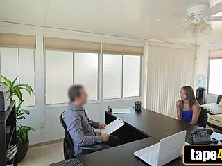 Gorgeous Submissive Teen Gets Screwed On Office Desk For Loan Approval