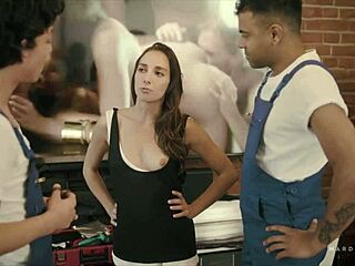 Oh Damn, Hardwerk Double Penetration And Rimjob On Skinny Brunette Ana B With Vibrator And Blowjob In Group Fucking!