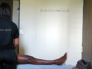 Massage session turns into a surprising happy ending that's totally caught on camera.