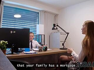 Loan4k stanley johnson seduces young customer and fucks her tight pussy in office